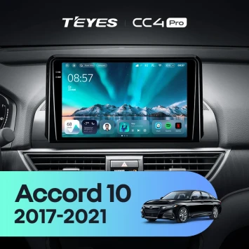 Штатная магнитола Teyes CC4 Pro 8/128 Honda Accord 10 CV (2017-2021) Тип-B