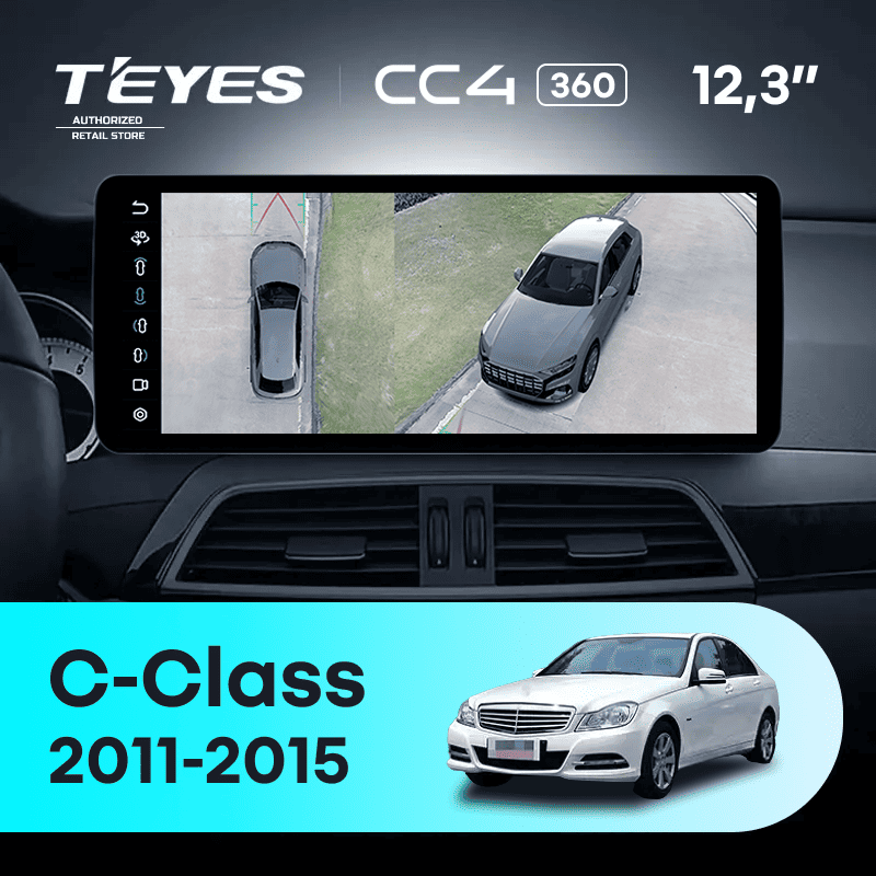 Штатная магнитола Teyes CC4 12.3" 360 6/64 Mercedes-Benz C-Class W204 C204 S204 (NTG 4.5) (2011-2015) Universal