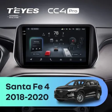 Штатная магнитола Teyes CC4 Pro 8/128 Hyundai Santa Fe 4 (2018-2020)