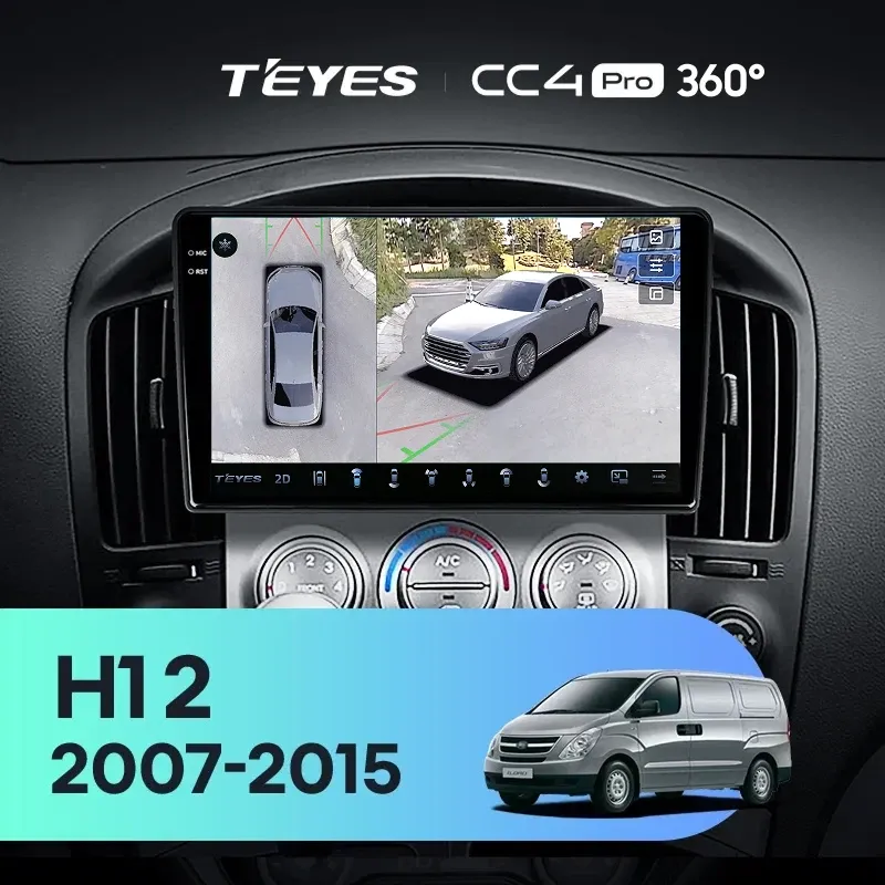 Штатная магнитола Teyes CC4 Pro 360 12/256 Hyundai H1 TQ (2007-2015) F1