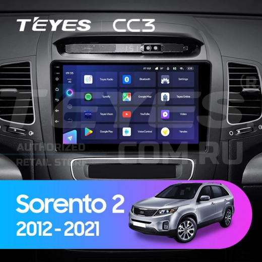 Штатная магнитола Teyes CC3 4/32 Kia Sorento 2 II XM (2012-2021) F2 — 