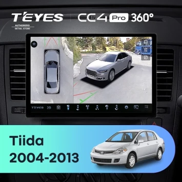 Штатная магнитола Teyes CC4 Pro 360 12/256 Nissan Tiida C11 (2004-2013) F2 (11")