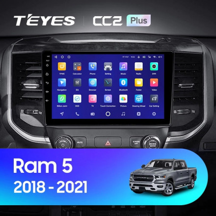 Штатная магнитола Teyes CC2 Plus 4/32 Dodge Ram 5 DT (2018-2021) (0din)