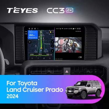 Штатная магнитола Teyes CC3 2K 4/64 Toyota Land Cruiser Prado 250 (2024-2026)