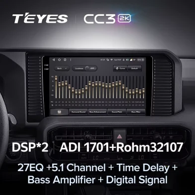 Штатная магнитола Teyes CC3 2K 4/64 Toyota Land Cruiser Prado 250 (2024-2026)