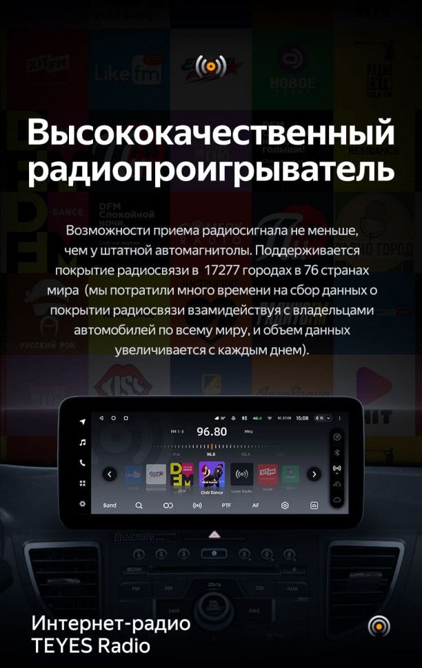 Штатная магнитола Teyes LUX ONE 6/128 Honda CR-V 4 RM RE (2011-2018) Тип-B