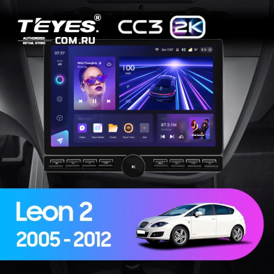 Штатная магнитола Teyes CC3 2K 6/128 Seat Leon (2005-2012) (13&quot; с кнопками)