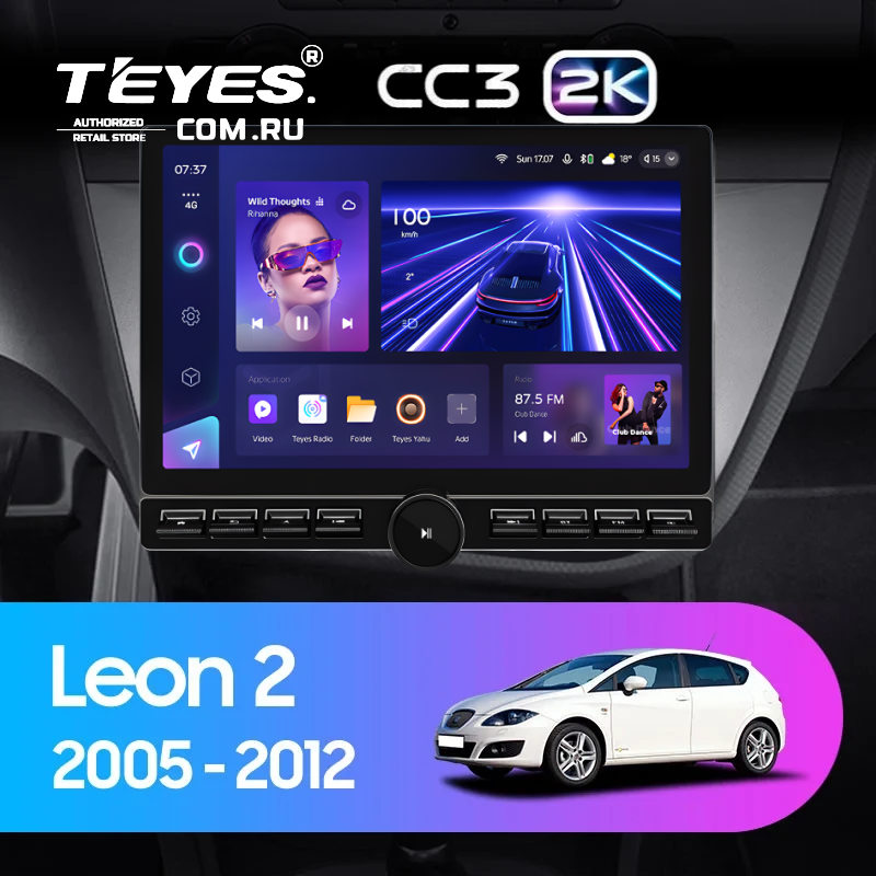 Штатная магнитола Teyes CC3 2K 6/128 Seat Leon (2005-2012) (13&quot; с кнопками)