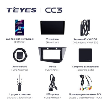 Штатная магнитола Teyes CC3L 4/64 Seat Leon 2 (2005-2012) F2