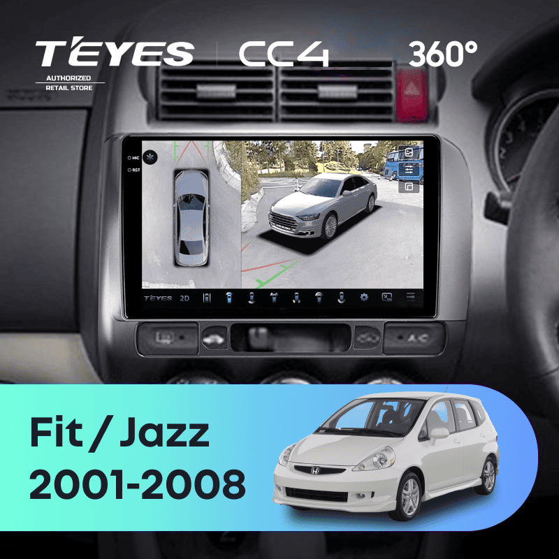 Штатная магнитола Teyes CC4 360 6/64 Honda Jazz GD (2001-2008) Правый руль