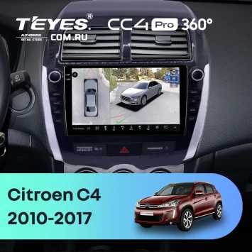 Штатная магнитола Teyes CC4 Pro 360 8/128 Citroen C4 Aircross (2010-2017) F2 Тип-B (9")