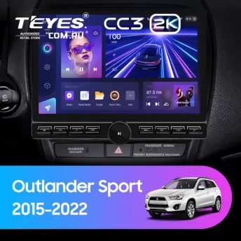 Штатная магнитола Teyes CC3 2K 6/128 Mitsubishi Outlander Sport (2015-2022) Тип-B (13" с кнопками)