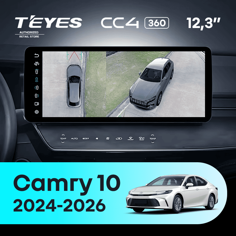 Штатная магнитола Teyes CC4 12.3" 360 8/128 Toyota Camry 10 XV80 (2024-2026)
