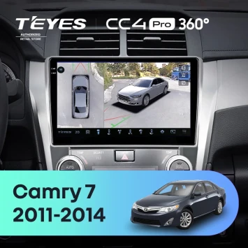 Штатная магнитола Teyes CC4 Pro 360 8/128 Toyota Camry 7 XV 50 55 (2011-2014) (черно-серая) F1