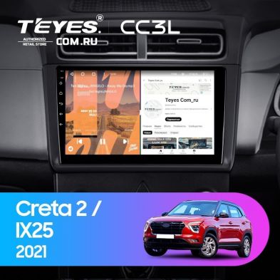 Штатная магнитола Teyes CC3L 4/32 Hyundai Creta 2 2021+ (матовая) F1