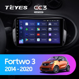 Штатная магнитола Teyes CC3 360 6/128 Mercedes Benz Smart Fortwo 3 C453 A453 W453 (2014-2020)