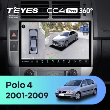 Штатная магнитола Teyes CC4 Pro 360 8/128 Volkswagen Polo Mk4 (2001-2009) F2 (11")