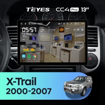 Штатная магнитола Teyes CC4 Pro 8/128 Nissan X-Trail T30 (2000-2007) F1 (13")