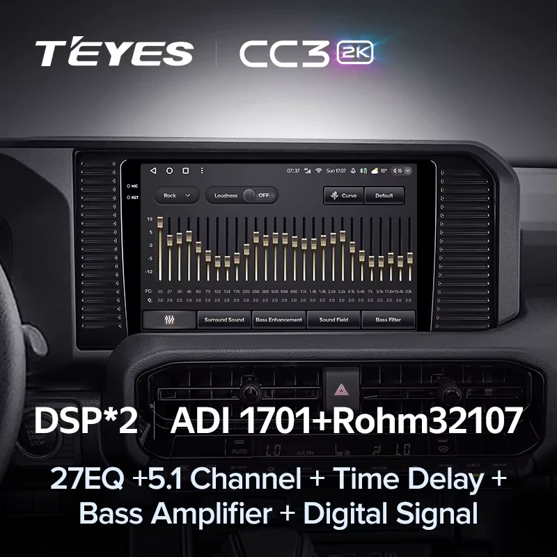 Штатная магнитола Teyes CC3 2K 6/128 Toyota Land Cruiser Prado 250 (2024-2026)