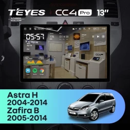 Штатная магнитола Teyes CC4 Pro 8/128 Opel Astra H (2004-2014) F3 (0din) (13")