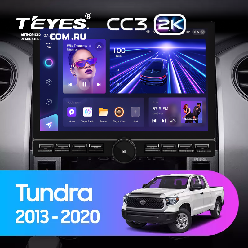 Штатная магнитола Teyes CC3 2K 6/128 Toyota Tundra XK50 (2013-2020) (13&quot; с кнопками)