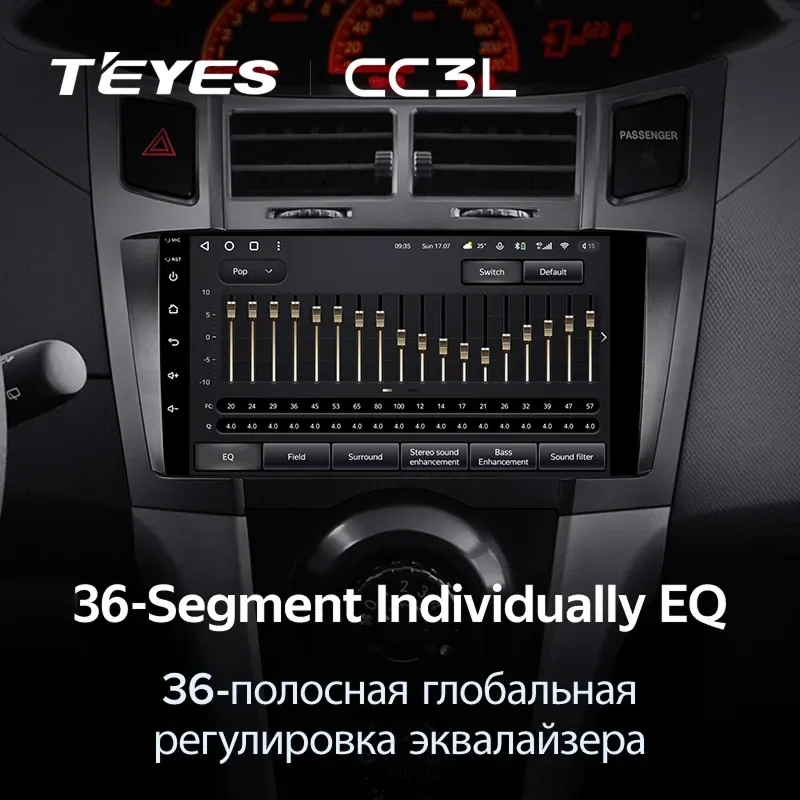 Штатная магнитола Teyes CC3L 4/64 Toyota Yaris 2 XP90 (2005-2012) F2