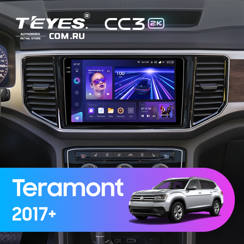 Штатная магнитола Teyes CC3 2K 4/64 Volkswagen Teramont 2017+