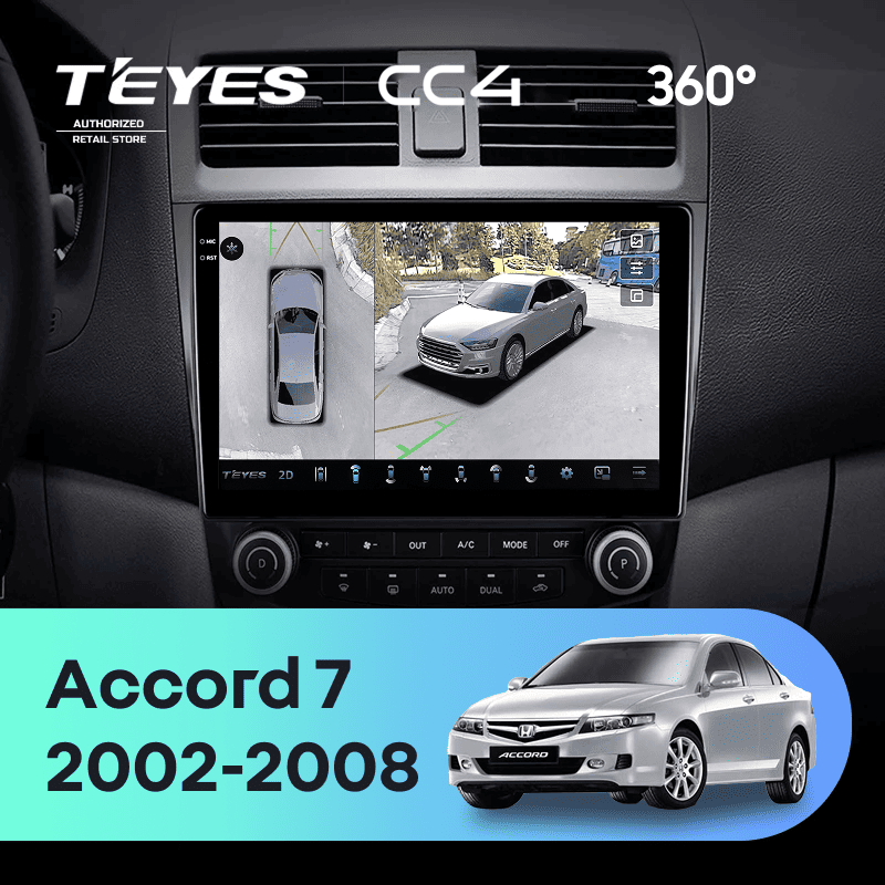 Штатная магнитола Teyes CC4 360 8/128 Honda Accord 7 (2002-2008) F2