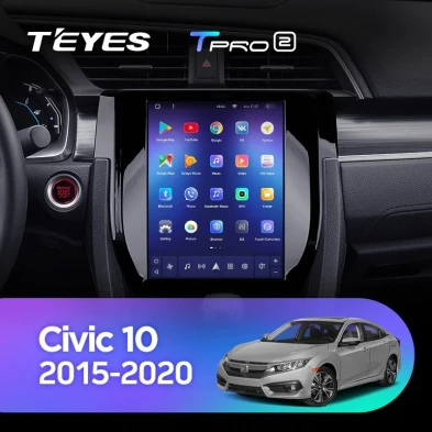 Штатная магнитола Tesla style Teyes TPRO 2 4/32 Honda Civic 10 FC FK (2015-2020)