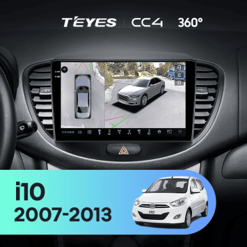 Штатная магнитола Teyes CC4 360 8/128 Hyundai i10 (2007-2013)