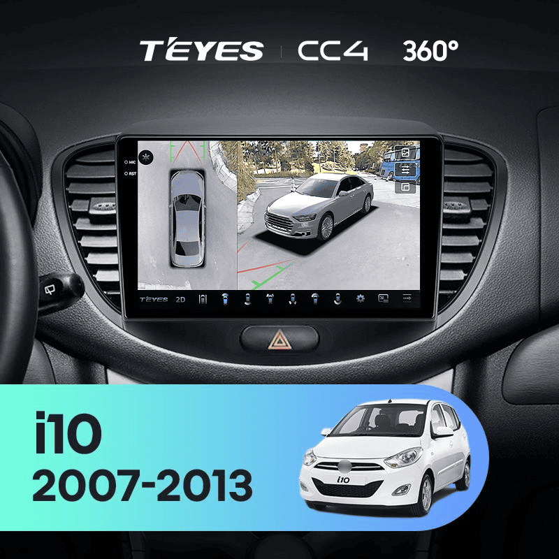 Штатная магнитола Teyes CC4 360 8/128 Hyundai i10 (2007-2013)