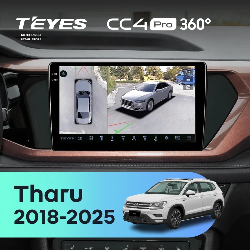 Штатная магнитола Teyes CC4 Pro 360 12/256 Volkswagen Tharu (2018-2025)
