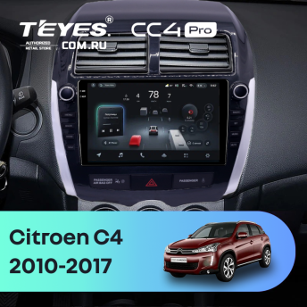 Штатная магнитола Teyes CC4 Pro 8/128 Citroen C4 Aircross  (2010-2017) Тип-A (9&quot;)