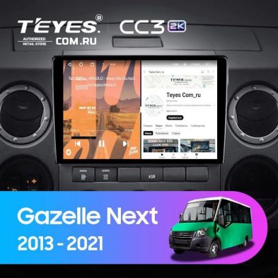 Штатная магнитола Teyes CC3 2K 4/64 для GAZ Gazelle Next (2013-2021) F3 (11&quot;)