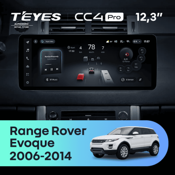 Штатная магнитола Teyes CC4 Pro 12.3" 12/256 Land Rover Range Rover Evoque (2011-2018) Тип-B