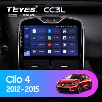 Штатная магнитола Teyes CC3L 4/32 Renault Clio 4 BH98 KH98 (2012-2015)