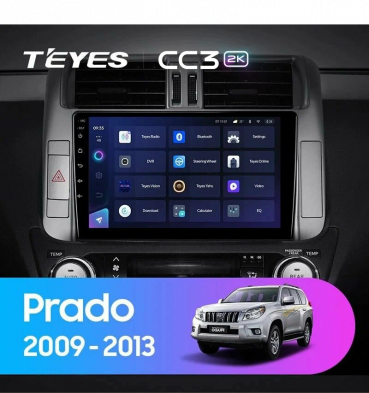 Штатная магнитола Teyes CC3 2K 6/128 Toyota Land Cruiser Prado 150 (2009-2013) F2 Тип-A