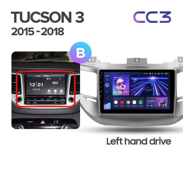 Штатная магнитола Teyes CC3 4/32 Hyundai Tucson 3 (2015-2018) Тип-B