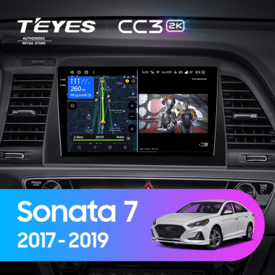 Штатная магнитола Teyes CC3 2K 4/32 Hyundai Sonata 7 LF (2017-2019)