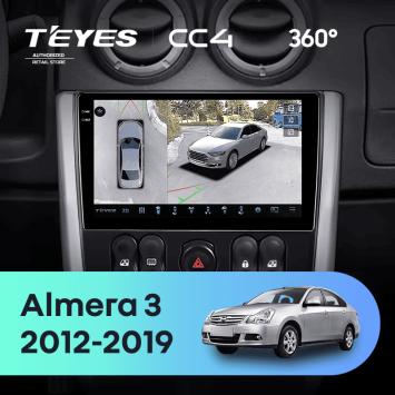 Штатная магнитола Teyes CC4 360 6/64 Nissan Almera 3 G15 (2012-2019) F2