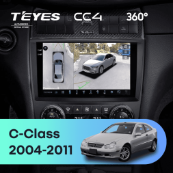 Штатная магнитола Teyes CC4 360 6/64 Mercedes-Benz C-Class W203 CL203 C209 A209 (2004-2011)