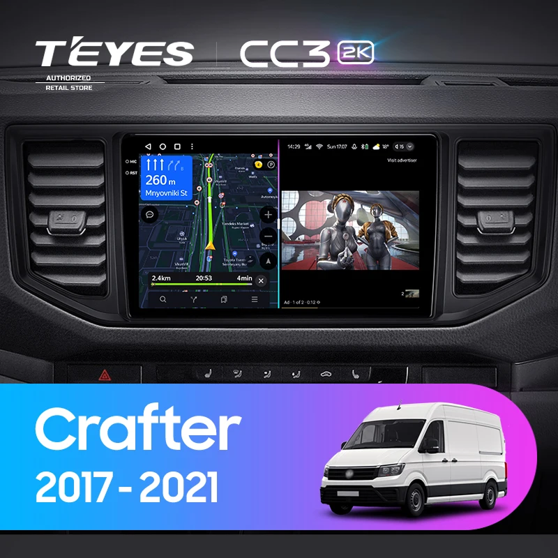 Штатная магнитола Teyes CC3 2K 6/128 Volkswagen Crafter (2017-2021)