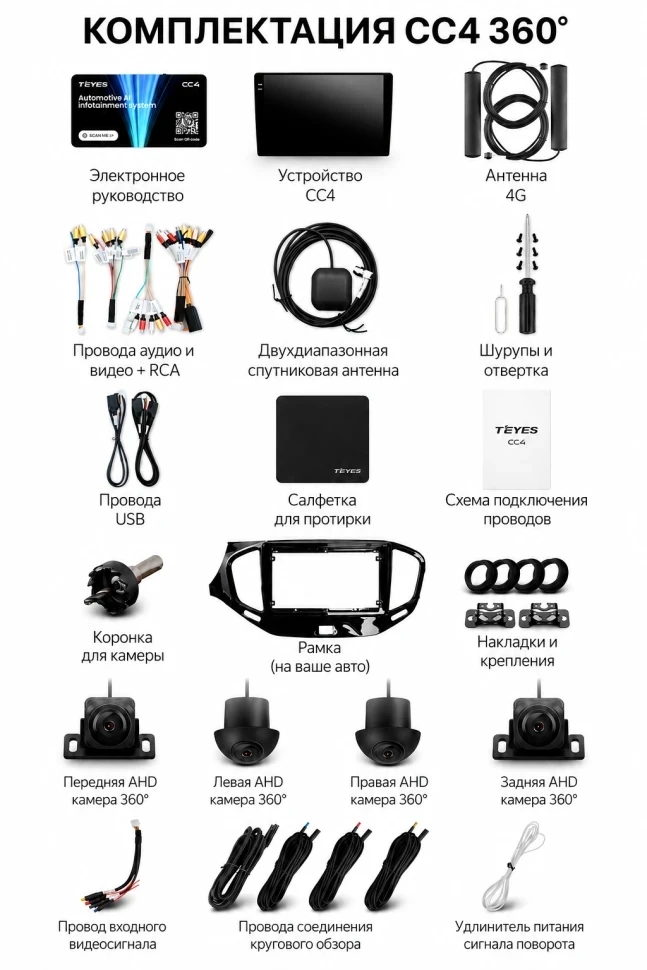 Штатная магнитола Teyes CC4 360 8/128 Lexus ES350 5 V XV40 (2006-2012) Тип-C