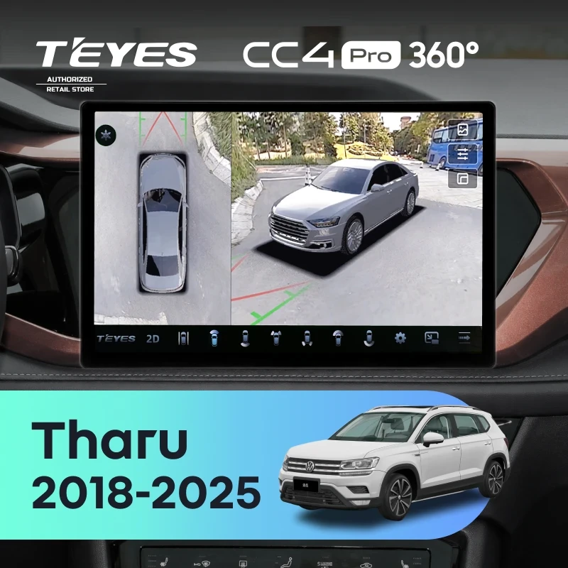 Штатная магнитола Teyes CC4 Pro 360 8/128 Volkswagen Tharu (2018-2025) (11")