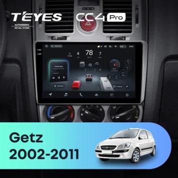 Штатная магнитола Teyes CC4 Pro 12/256 Hyundai Getz (2002-2011) F2