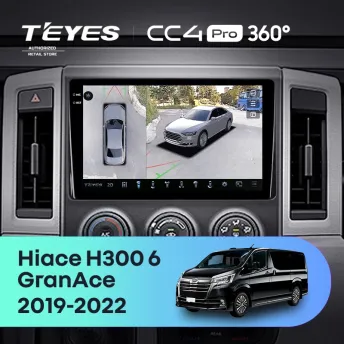 Штатная магнитола Teyes CC4 Pro 360 8/128 Toyota Hiace H300 VI (2019-2022) Тип-B
