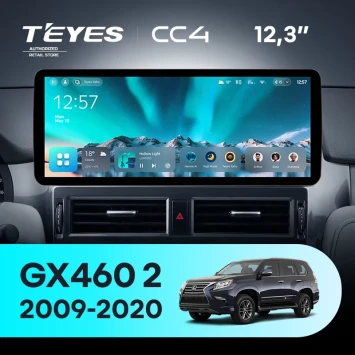 Штатная магнитола Teyes CC4 12.3" 8/128 Lexus GX460 2 J150 (2009-2020)