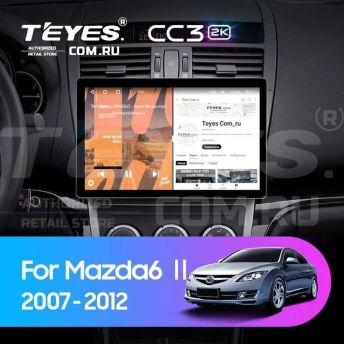 Штатная магнитола Teyes CC3 2K 360 6/128 Mazda 6 2 GH (2007-2012) (13&quot;)