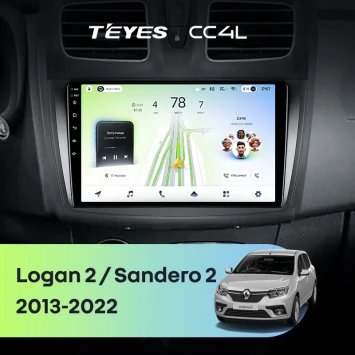 Штатная магнитола Teyes CC4L 6/64 с DTS Renault Logan 2 (2012-2022) F2