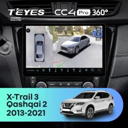 Штатная магнитола Teyes CC4 Pro 360 12/256 Nissan X-Trail 3 T32 (2013-2021) F2 Тип-C (11")